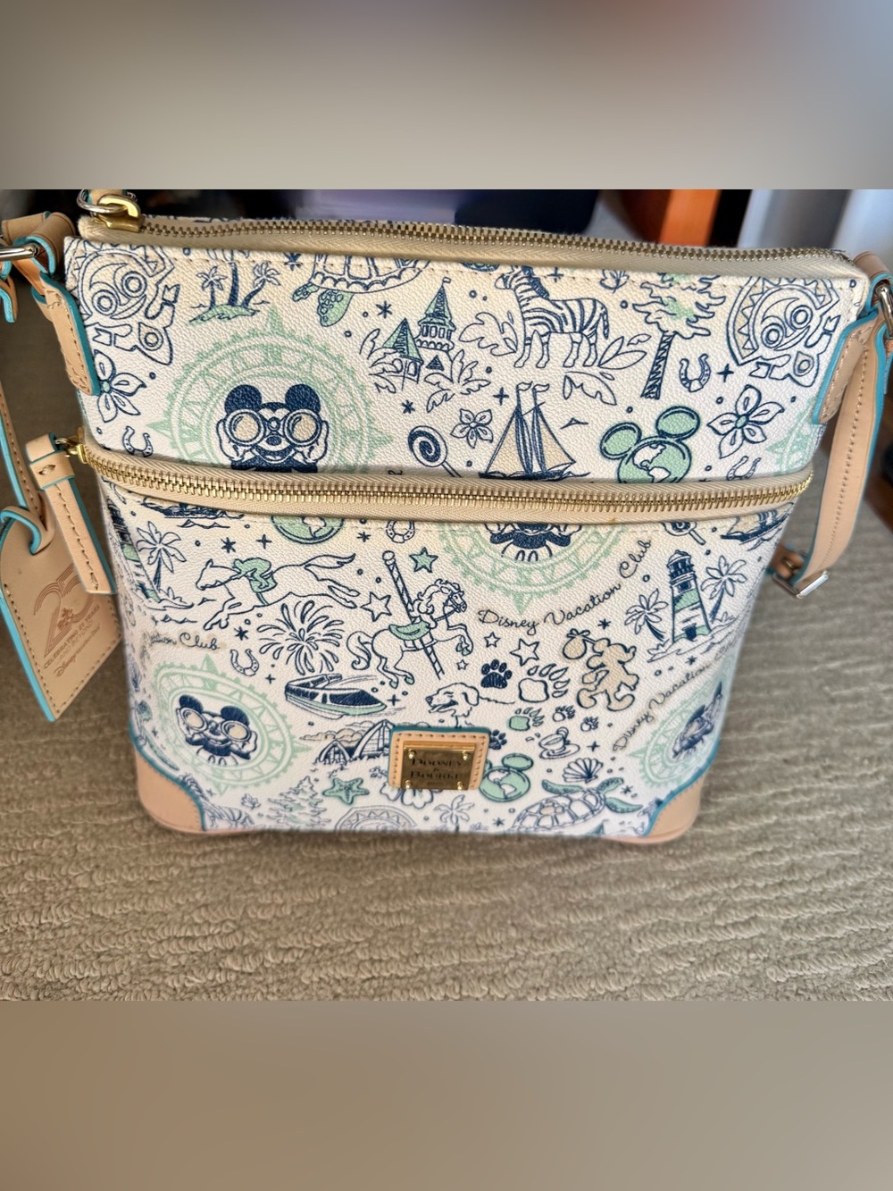 Dooney & Bourke Disney Vacation Club Crossbody Letter Carrier Bag DVC 25th